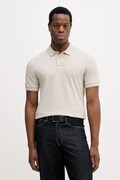 BOSS Orange polo męski kolor beżowy gładki 50507803
