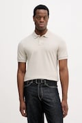 BOSS Orange polo męski kolor beżowy gładki 50507803