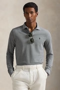 Polo Ralph Lauren блуза с дълги ръкави от памук сива 710680790