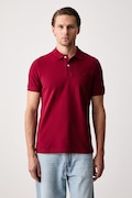 United Colors of Benetton polo majica moška bombažna bordo 3089J3179