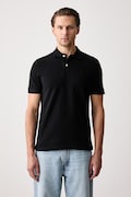 United Colors of Benetton polo męskie bawełniane czarne 3089J3179