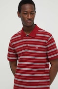 Levi's polo de bumbac culoarea bordo, neted, 35883