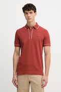 Lacoste polo męskie bawełniane z elastanem pomarańczowe PH8184