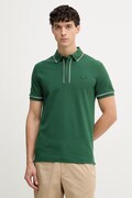 Lacoste polo męskie bawełniane z elastanem zielone PH8184