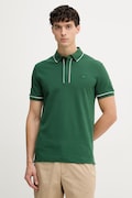 Lacoste polo męskie bawełniane z elastanem zielone PH8184