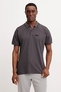 Helly Hansen polo bawełniane kolor szary gładki