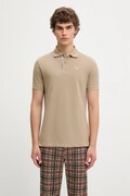 Barbour cotton polo shirt Tartan Pique Polo beige color MML0012