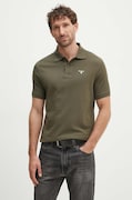 Barbour polo de bumbac Tartan Pique Polo culoarea verde, cu imprimeu, MML0012