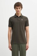 Barbour polo in cotone Tartan Pique Polo colore verde con applicazione MML0012