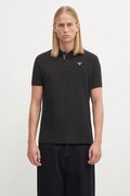 Pamučna polo majica Barbour Tartan Pique Polo boja: crna, s aplikacijom, MML0012