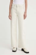 Levi's jeans RIBCAGE WIDE LEG femei, culoarea bej A6081