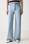Levi's jeansy wide leg damskie RIBCAGE WIDE LEG niebieskie A6081