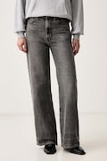 Levi's jeansy wide leg damskie RIBCAGE WIDE LEG szare A6081