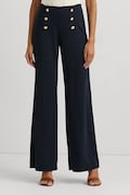 Штани Lauren Ralph Lauren жіночі колір синій прямі висока посадка 200807573