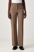 Sisley kalhoty dámské hnědé high waist 4KVXLF02I