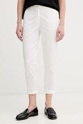 Sisley παντελόνι γυναικείο βαμβάκι με ελαστάν λευκό ψηλό 4ED4LF00R