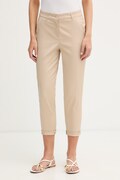 Sisley hlače za žene od pamuka s elastanom bež 4ED4LF00R