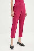 Theory pantaloni femei, culoarea roz, mulata, high waist