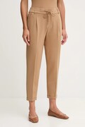 United Colors of Benetton spodnie damskie kolor zielony proste high waist 4DI4DF00J