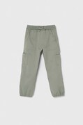 Abercrombie & Fitch pantaloni copii culoarea verde, neted