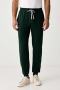 BOSS домашен панталон мъжки от памук с еластан Mix&Match Pants зелен със стандартна талия 50515305