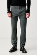 BOSS Orange spodnie chinos męskie bawełniane z elastanem Chino_slim zielone regular waist 50510933