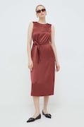 Šaty Weekend Max Mara červená farba, midi, rovný strih, 2415221021600