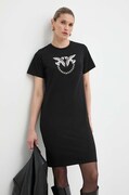 Pinko rochie din bumbac Answear Exclusive culoarea negru, mini, dreaptă