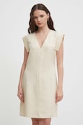 United Colors of Benetton rochie culoarea bej, mini, dreaptă