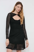 Guess rochie culoarea negru, mini, dreaptă