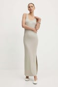 Gestuz rochie culoarea gri, maxi, mulată, 10909158