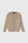 Дитячий кардиган Emporio Armani колір коричневий легкий