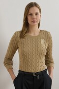 Pamučni pulover Lauren Ralph Lauren boja: bež, 200932223