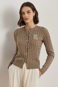Бавовняний кардиган Lauren Ralph Lauren колір бежевий 200932225