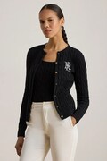 Βαμβακερό πουλόβερ Lauren Ralph Lauren χρώμα: μαύρο