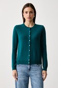 United Colors of Benetton kardigan damski wełniany turkusowy 1002D5485
