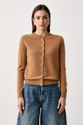 United Colors of Benetton kardigan damski wełniany brązowy 1002D5485