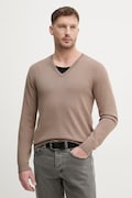 United Colors of Benetton sweter męski bawełniany brązowy 1098U4486