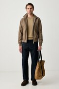 Sisley sweter męski z bawełną zielony 10F2S1C78