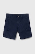 Guess pantaloni scurți din bumbac pentru copii culoarea albastru marin, talie reglabila