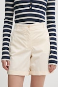 Šortky Tommy Hilfiger dámske, béžová farba, jednofarebné, vysoký pás, WW0WW42457
