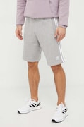 adidas Originals pantaloni scurți din bumbac Adicolor 3-Stripes culoarea gri, melanj, IU2340