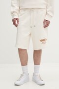 HUGO Blue teplákové šortky pánske bavlnené Nomario biele regular waist 50510728