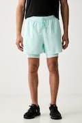 Under Armour sportovní šortky pánské LAUNCH tyrkysové regular waist 1382640