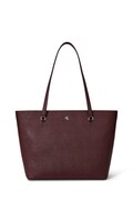 Lauren Ralph Lauren torebka shopper damska skórzana bordowa 431924351
