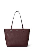 Lauren Ralph Lauren torebka shopper damska skórzana bordowa 431924351