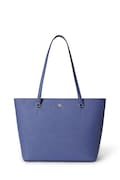 Lauren Ralph Lauren torebka shopper damska skórzana niebieska 431924351
