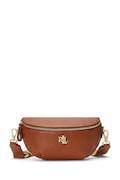 Kožená kabelka Lauren Ralph Lauren hnědá barva, 431934832