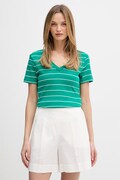 Tommy Hilfiger t-shirt da donna in cotone verde WW0WW40584