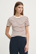 Tommy Hilfiger t-shirt in cotone donna colore beige WW0WW40587